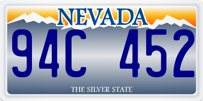 NV license plate 94C452