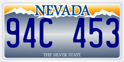 NV license plate 94C453