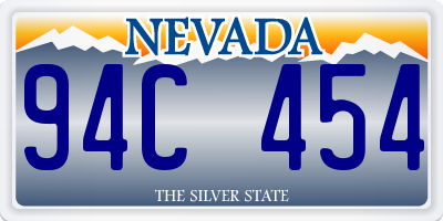 NV license plate 94C454