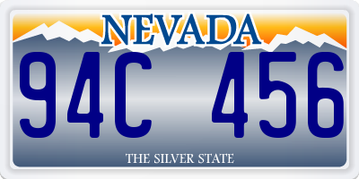 NV license plate 94C456