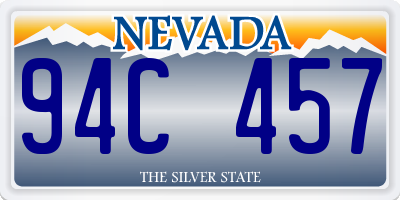 NV license plate 94C457