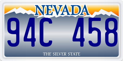 NV license plate 94C458