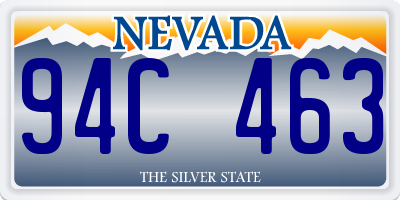 NV license plate 94C463