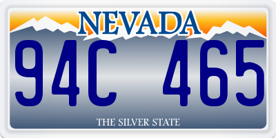 NV license plate 94C465