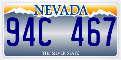 NV license plate 94C467