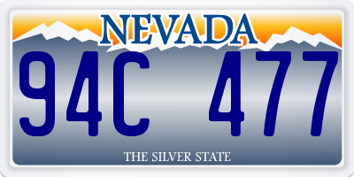 NV license plate 94C477