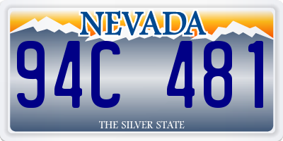 NV license plate 94C481