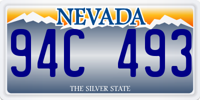 NV license plate 94C493