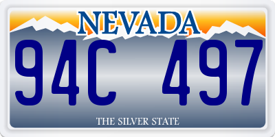 NV license plate 94C497