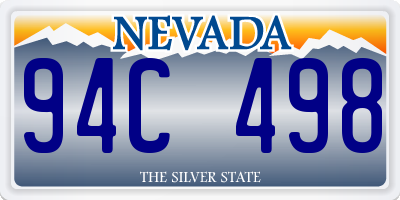 NV license plate 94C498