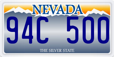 NV license plate 94C500