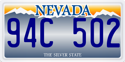 NV license plate 94C502