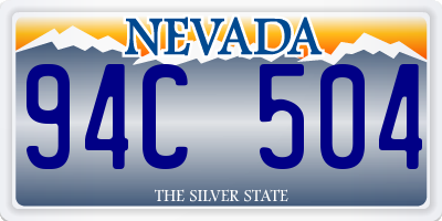 NV license plate 94C504