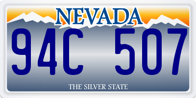 NV license plate 94C507