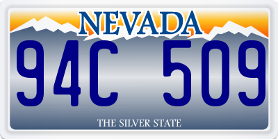 NV license plate 94C509