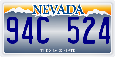 NV license plate 94C524