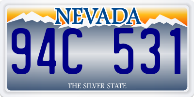 NV license plate 94C531