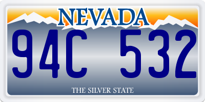 NV license plate 94C532