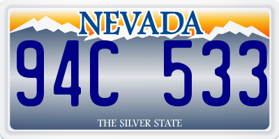 NV license plate 94C533