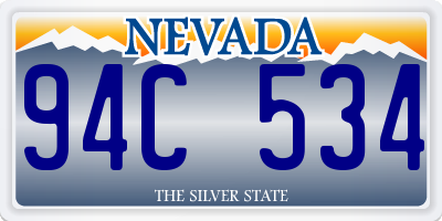 NV license plate 94C534