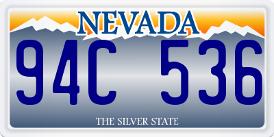 NV license plate 94C536