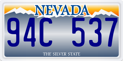 NV license plate 94C537