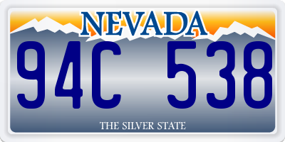 NV license plate 94C538