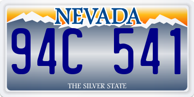 NV license plate 94C541