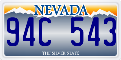 NV license plate 94C543