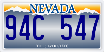 NV license plate 94C547