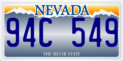 NV license plate 94C549