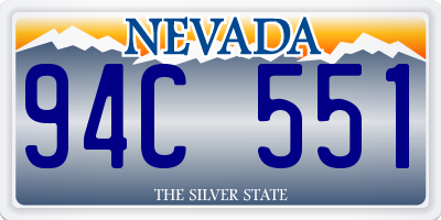 NV license plate 94C551