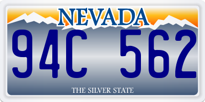 NV license plate 94C562