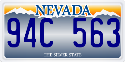 NV license plate 94C563