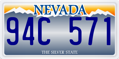 NV license plate 94C571