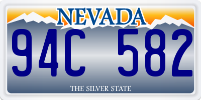 NV license plate 94C582