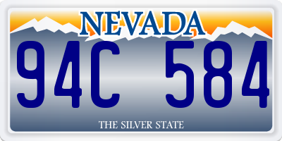 NV license plate 94C584