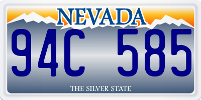 NV license plate 94C585