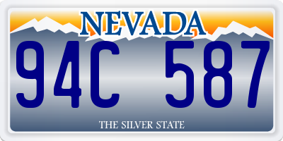 NV license plate 94C587