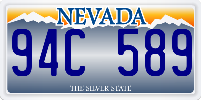 NV license plate 94C589