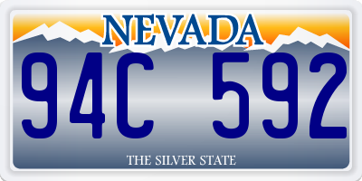 NV license plate 94C592