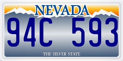 NV license plate 94C593