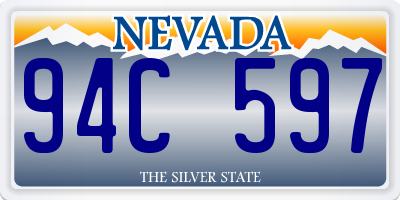 NV license plate 94C597