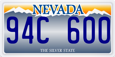 NV license plate 94C600