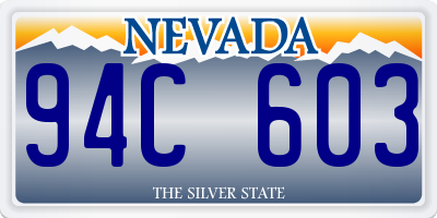 NV license plate 94C603