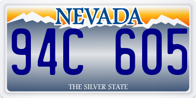 NV license plate 94C605