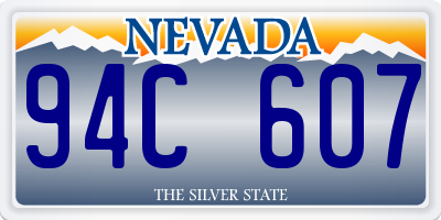 NV license plate 94C607