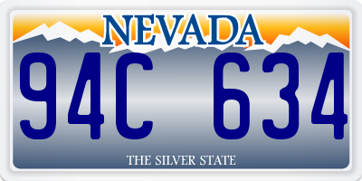 NV license plate 94C634