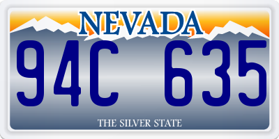 NV license plate 94C635