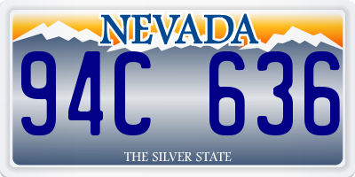 NV license plate 94C636